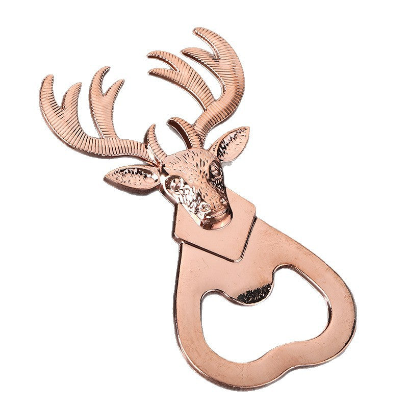 Deer Head Bottle Opener Keychain Zinc Alloy Beer Opener Gift