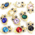 Crystal Eye Owl Metal Jewelry Charms, 20 Colorways view 4
