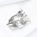 Silver Tone Crowned Lion Head Brooch Rhinestone Crown view 4