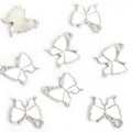 Enamel-Look Gold Silver Butterfly Alloy Charms in 18 Styles view 11