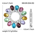 Circular Crystal Scarf Brooch in Two Colors for Jackets, Coats, and Scarves view 6