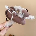Fabric Pony Hair Claw Clips Sherpa Back Three Colorways view 6