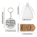 Round Wooden Sisters By Heart Quote Keychain, Two Package Styles view 4