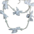 White Lace Bow and Pearl Chain Statement Necklace Fashion Jewelry view 5