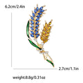 Double Wheat Sheaf Brooch in Five Enamel Color Layouts view 8