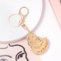 Enamel Rhinestone Sailboat Keychain Gold Clasp Fu Charm view 4
