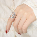 Interlocking Multi Loop Open Ring Twisted Rope Gold Steel view 6