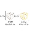 Rhinestone Sun and Moon Heart Pendant Charms in Two Finishes view 3
