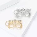Optometry Trial Frame Brooch In 2 Styles With Polished Metal And Decorative Details view 3