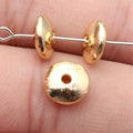Smooth Wheel Spacer Beads in Four Metal Tone Finishes view 7