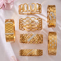 Geometric Openwork Hinged Bracelets in Ten Polished Styles view 2