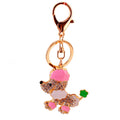 Gold-Tone Rhinestone Poodle Keychain, Four Accent Colors view 5