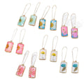 Rectangular Gold Pressed Flower Drop Earrings 7 Styles view 5