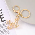 Rhinestone Fairy Letter Keychain Gold and Silver A to Z view 6