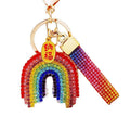 Jeweled Rainbow Mushroom and Strawberry Keychain Motif Options view 5