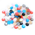 Mixed Color Round Resin Cabochons with Flat Backs for Crafts view 7