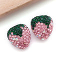 Rhinestone Covered Strawberry Beads in Two Sizes and Four Colors view 12