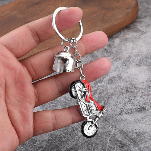 Metal Motorcycle Model Keychain Creative Harley Style Key Ring