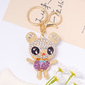 Rhinestone Big Eye Bear Keychain Gold Clasp Four Outfits view 6