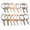 Round Key Rings with Short Link Chains in Assorted Finishes view 1