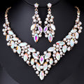 Black Silver Tone Green Pearl Leaf Cluster Crystal Pearl Look Seven Designs Metal Necklace view 11