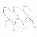 Long V-Shaped Wire Earring Hooks in Gold and Silver Tones view 3