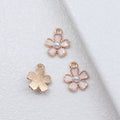 Five Petal Flower Enamel Alloy Charms in Four Colors for Jewelry Making view 3