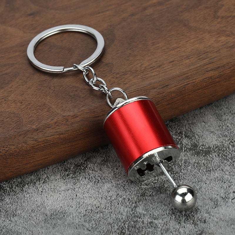 Manual Gear Shift Model Metal Keychain Stress Relief Toy Charm