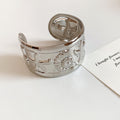 Gold Silver Ocean Shell Starfish Tulip Open Cuff Bracelets view 8