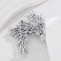 Blue Crystal Wing Silver Tone Metal Brooch Pin for Jackets view 4