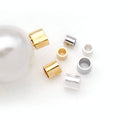 Short Round Tube Crimp Beads in Two Sizes Jewelry Findings view 3
