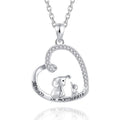 Silver Heart Elephant Always In My Heart Pendant Necklace view 1