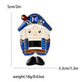 Whimsical Enamel Toy Soldier Brooch in Blue and Red Uniforms view 6