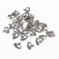 Polished Silver Tone Elephant and Butterfly Metal Mini Charms view 3