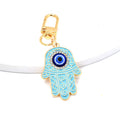 Enamel Hamsa Evil Eye Lobster Clasp Keychain 8 Styles view 3