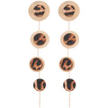 Leopard Print Graduated Disc Long Statement Drop Earrings view 5