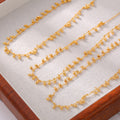 Gold Mini Ball Gourd Drop Pendant Chain Necklace Copper view 4