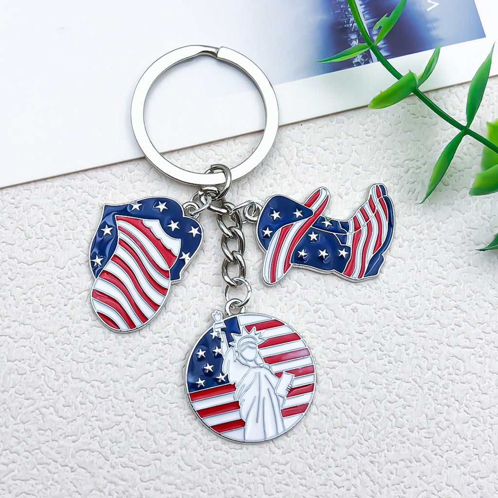 Zinc Alloy Enamel American Independence Day Charm Pendant for DIY Jewelry