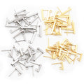 Stainless Steel Bar Earring Posts With Loop in Three Lengths view 4