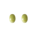Glossy Lime Green Irregular Pebble Resin Stud Earrings For Women view 5
