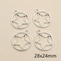 Open Star And Crescent Charms Jewelry Making Components view 6