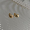 Three Style Gold and Silver Bean Shape Statement Earrings view 6