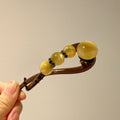 Cat Eye Bead Twist Banana Hair Clips Yellow White Green view 6