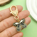 Colorful Butterfly Metal Keychains With Heart Clasps And Split Rings view 3