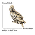 Textured Owl Brooch In Antique Gold Or Silver Tone view 6