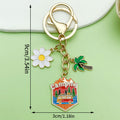 Gold-Tone Camping Scene Metal Keychains, Five Colorful Styles view 10
