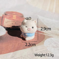 Flocked Mini Animal Figure Keychains Clips 6 Styles view 9