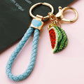 Jeweled Watermelon and Apple Keychains in Five Pictured Options view 6