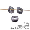 Ridged Disc Spacer Beads with Small Center Hole in Two Finishes view 3