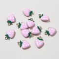Polka Dot Enamel Strawberry Charms in Seven Color Options view 12